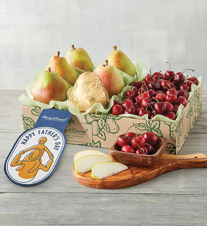 Father&#39;s Day Pears and Cherries Fruit Gift